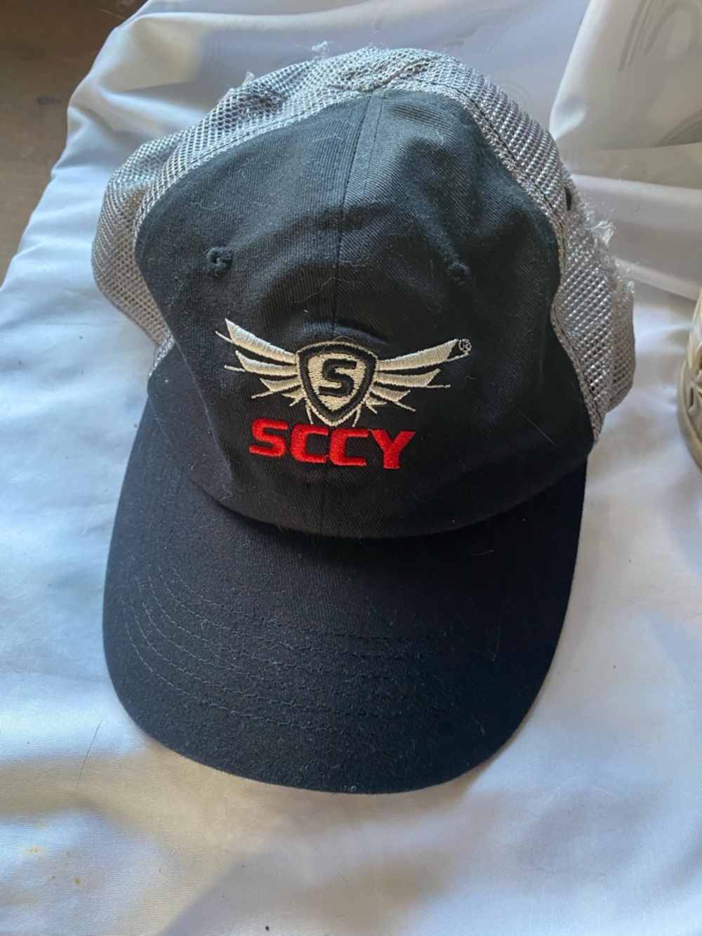 Black and Gray Mesh Trucker Hat